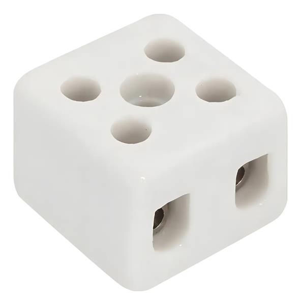 CONECTOR PORCELANA BIPOLAR 6MM  30A 41.00.1415  SINDAL 6MM 30A