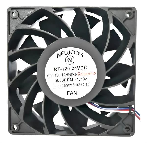 Ventilador 120x120x38 24v rolamento 2 fios 40.00.0106 RT-120 16112