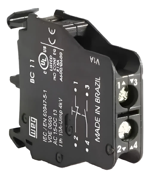 BLOCO DE CONTATO WEG BCLL11 1NA+1NF P/ CONT. CWL 14247666 53.00.0584 BCLL11 14247666