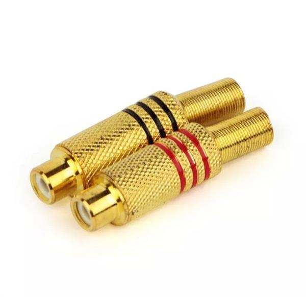 Conector Jack RCA Dourado