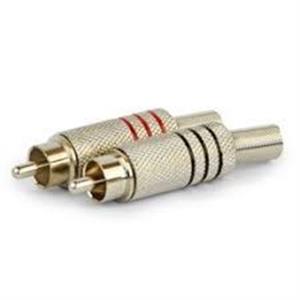 Plug RCA prata 6mm e 4mm. 19.00.0126 