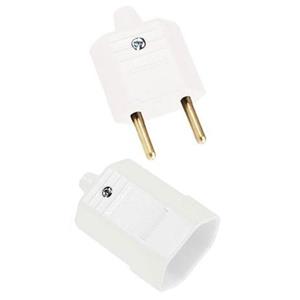 Plugue Macho e Fêmea 2P 10A Branco 19.28.0006 