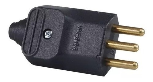 Plugue Macho e Fêmea 3P 20A Preto