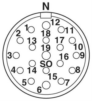 Conector CA-19S1N1280DN - 1619752 77.00.0269 1619752 