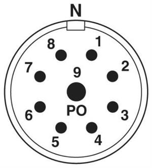 Conector Elétrico CA-09P1N1280 77.00.0123 1619767 - PHOENIX 