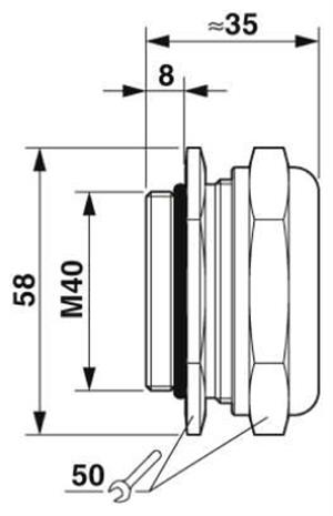 Conexão P/ CABO HC - M-KV-M40 16007729 77.00.0279 1607729 