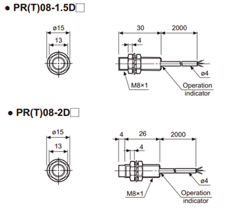 Sensor Indutivo PR08-1.5DP Autonics 53.00.0247 PR08-1.5DP 