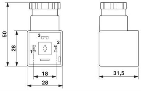 Conector para Válvula SACC-VB-4CON-M16/A - 1452136 77.00.0182 1452136 