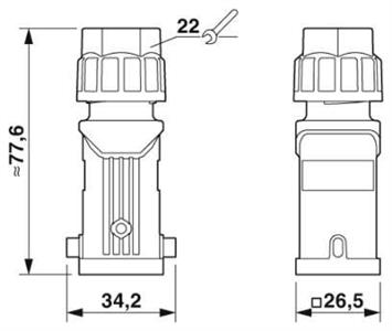 Caixa HC-STA-D07-HHFS-1TGM20-PL-BK - 1419255 34.04.0345 1419255 