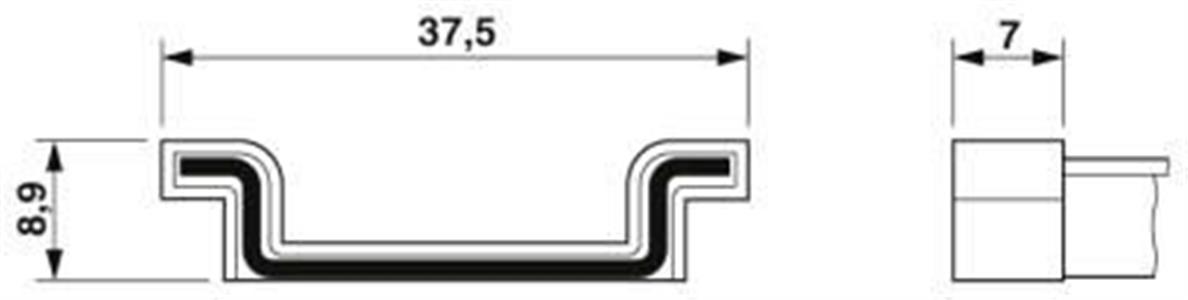 Peça Terminal para Trilho de Fixação NS 35/ 7,5 CAP - 120656 77.00.0086 1206560 