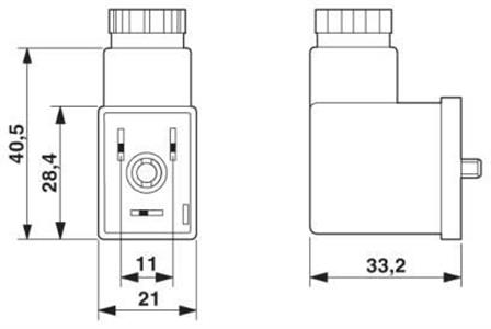 Conector SACC-VB-3CON-M16/BI-1L-SV 24V - 1452233 53.00.2301 SACC-VB-3CON-M16/BI-1L-SV 1452 