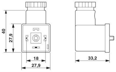 Conector SACC-VB-3CON-M16/A-1L-SV 230V - 1452165 30.00.0470 1452165 