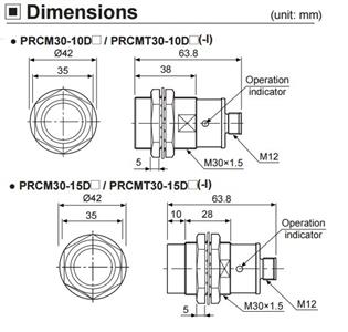 SENSOR INDUTIVO PRCM30-10DN AUTONICS 55.00.0166 PRCM30-10DN 