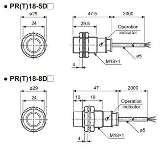 SENSOR INDUTIVO PRT18-5DC AUTONICS 55.00.0276 PRT18-5DC 