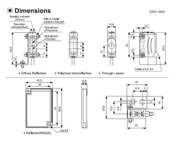 Sensor Difuso BJ300-DDT 55.00.0329 BJ300-DDT 