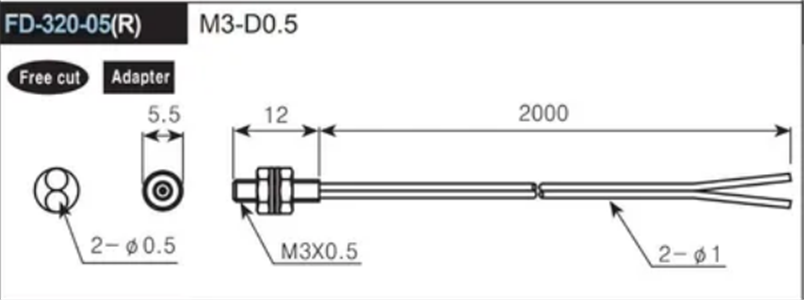 FIBRA OPTICA FD-320-05 AUTONICS 55.00.0437 FD-320-05 