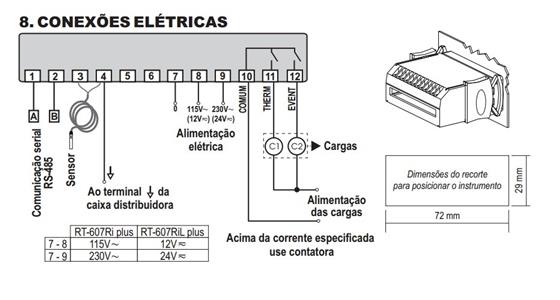 RT-607Ri PLUS Termostato Digital  34.71.0112 RT-607Ri plus 115-230VCA 