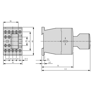 DILM12-10 220V50/60HZ - 276837 EATON 53.00.1059 DILM12-10 220V50/60HZ - 276837 