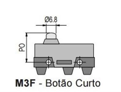 Chave Fim de Curso M3F KAP 05.00.0042 MICRO CHAVE M3F 