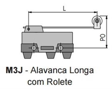 Chave Fim de Curso M3J KAP 41.00.1211 MICRO CHAVE M3J 