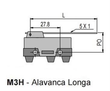 Chave Fim de Curso M3H KAP 53.00.0099 MICRO CHAVE M3H 