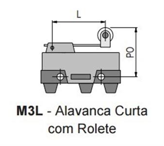 Chave Fim de Curso M3L KAP 53.00.0348 MICRO CHAVE M3L 