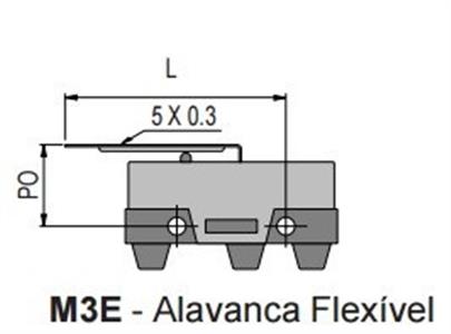 Chave Fim de Curso M3E KAP 41.00.1650 MICRO CHAVE M3E 