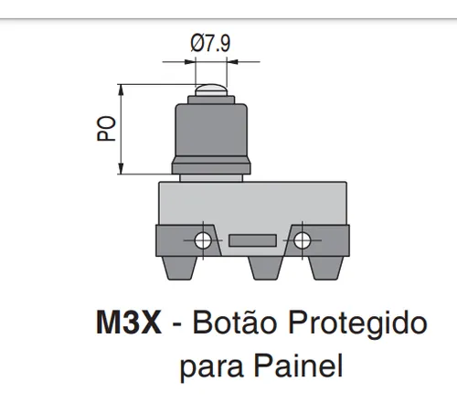 Chave Fim de Curso M3X KAP 41.00.1649 MICRO CHAVE M3X 