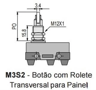 Chave Fim de Curso M3S2 KAP 05.00.0013 MICRO CHAVE M3S2 