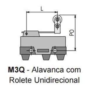 Chave Fim de Curso M3Q KAP 41.00.1240 MICRO CHAVE M3Q 