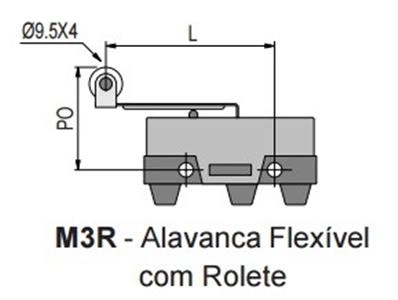 Chave Fim de Curso M3R KAP 41.00.1651 MICRO CHAVE M3R 