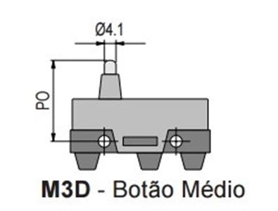 Chave Fim de Curso M3D KAP 41.00.1591 MICRO CHAVE M3D 