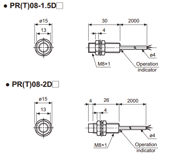 Sensor Indutivo PR08-1.5DN Autonics