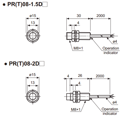 Sensor Indutivo PR08-2DP2 Autonics