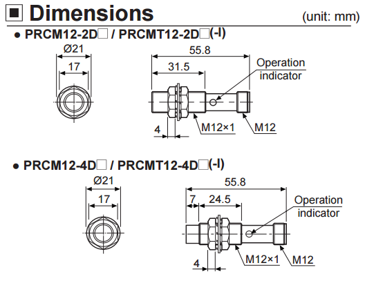 Sensor Indutivo PRCM12-2DN2 Autonics