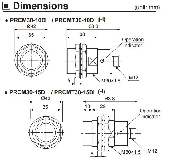 Sensor Indutivo PRCM30-15DN Autonics