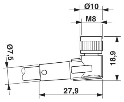 Cabo SAC-4P- 5,0-PUR/M 8FR - 1681897