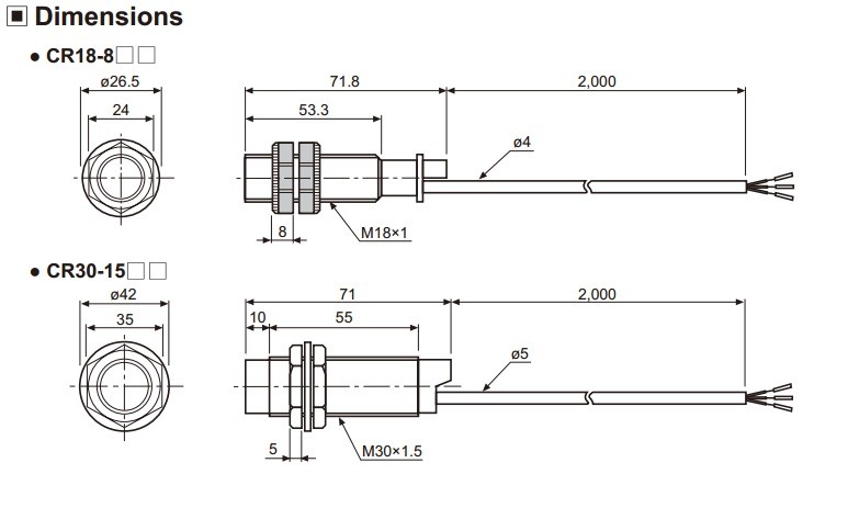 Sensor CR18-8DN2 Autonics