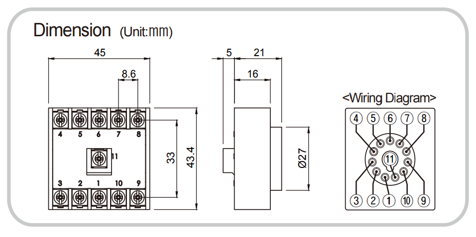 Soquete PG-11 Autonics