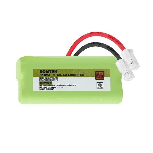 Bateria 2,4V 600mAh AAA Recarregvel 