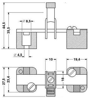 Borne de Conexo AKG 16 GNYE - 0423027