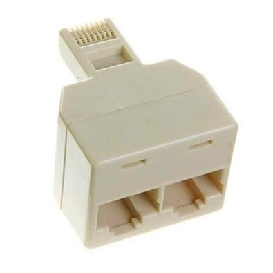 Adaptador RJ45 2 Fmeas x 1 Macho