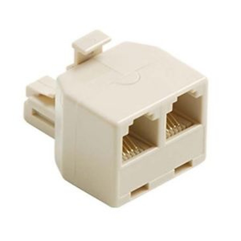 Adaptador RJ11 Macho x 2 RJ11 Fmea