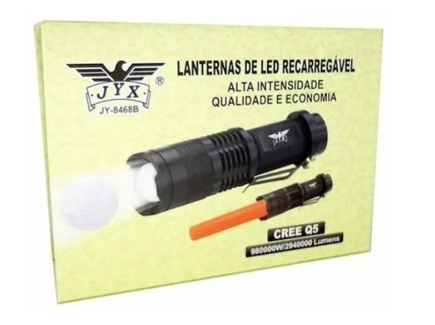 Lanterna Tatica Militar JY-8908, Com 3 Modos de Iluminação - Loja de  Lanterna e Acessórios