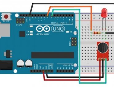 PROJETO 45  ACENDENDO LED COM SENSOR DE SOM