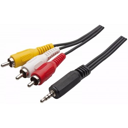 Cabo P3 Stereo x 3 RCA - 1,3 Metros