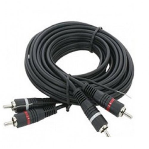 Cabo 2RCA + Fio Terra - 5 Metros