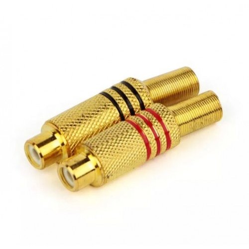 Conector Jack RCA Dourado 