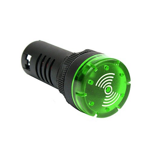 Sinalizador Sonoro Visual Verde 24V JAD16-22SM 