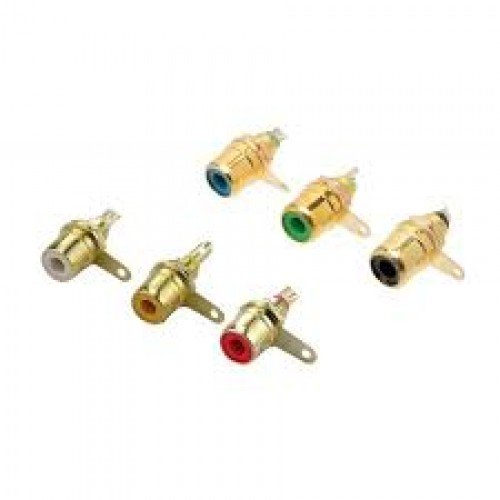 Plug Jack RCA gold para painel coloridos
